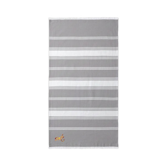 SWP'S Embroidered Striped Beach Towel