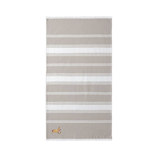 SWP'S Embroidered Striped Beach Towel